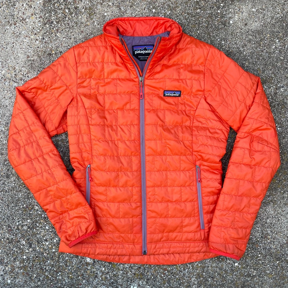 Patagonia Vibrant Orange Puffer Jacket
